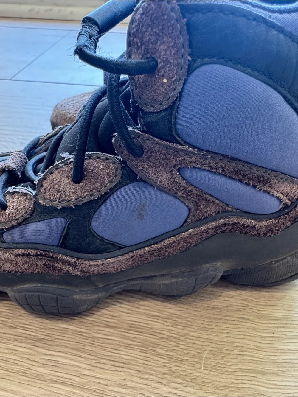 Yeezy Adidas Kids Brown & Purple Suede Sneakers Size 12 500 Pro Sample Shoes